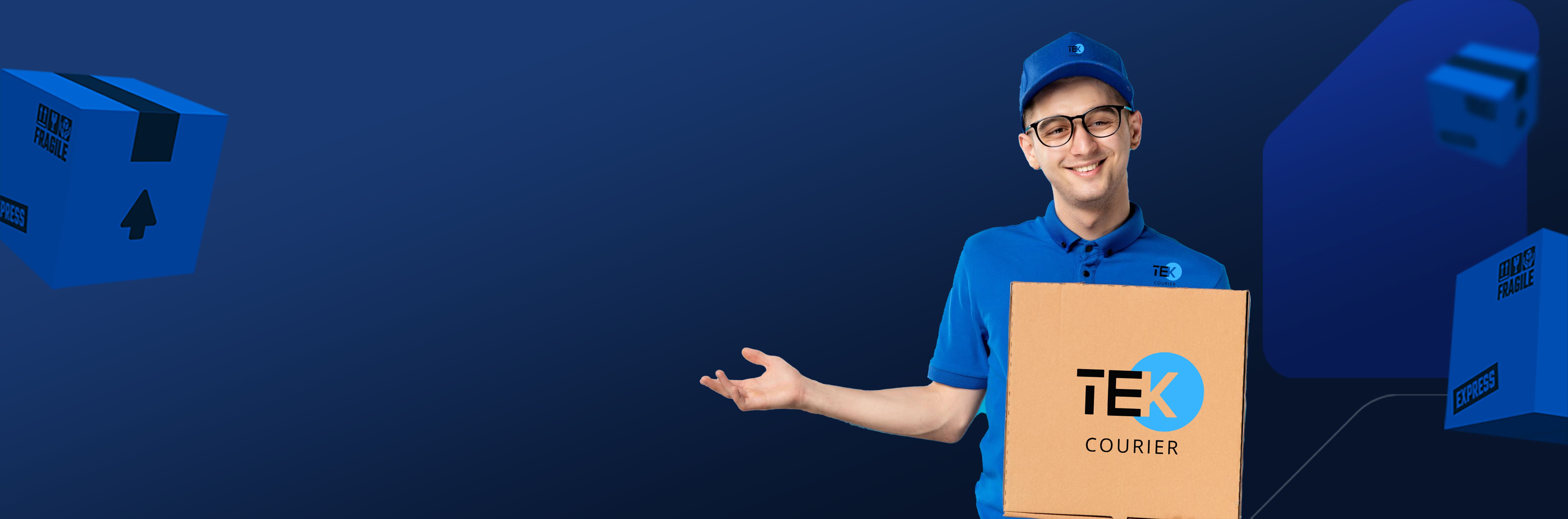 A person passing a package to another person