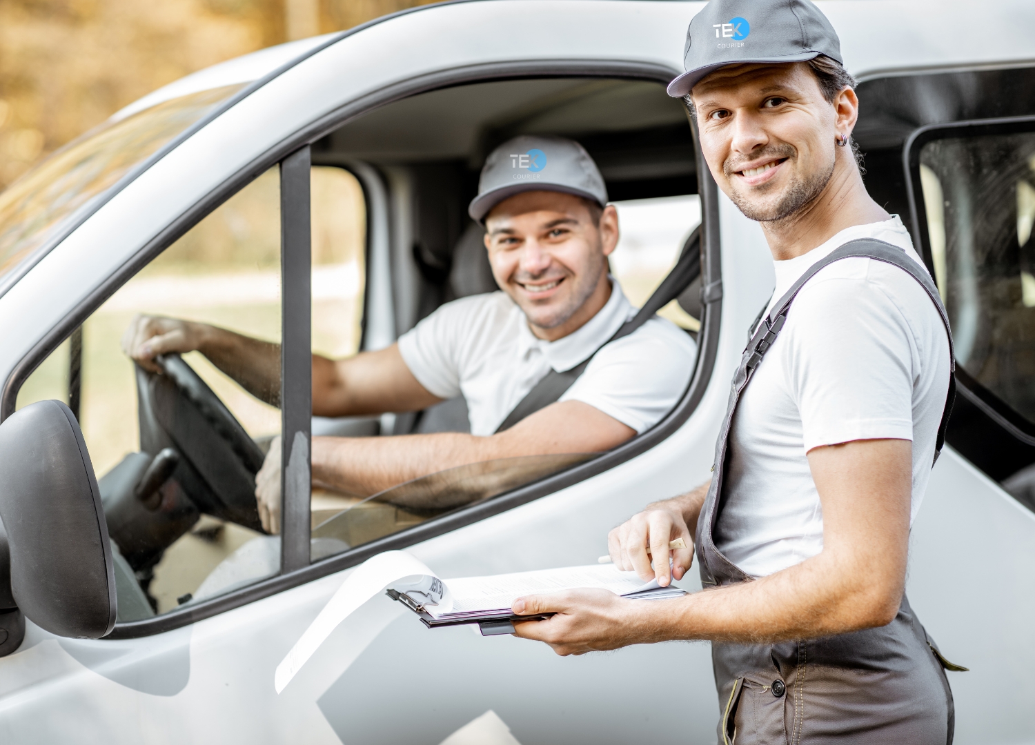 Tek Courier creative ad with text API Easy Ecommerce Integration