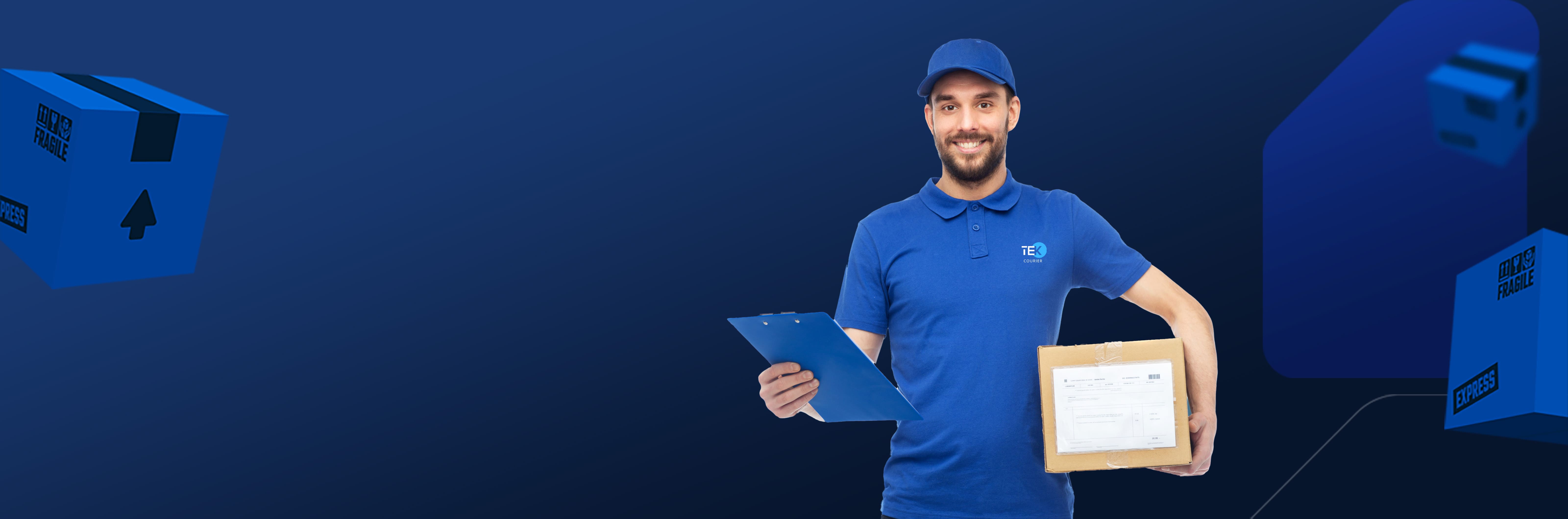 A person passing a package to another person