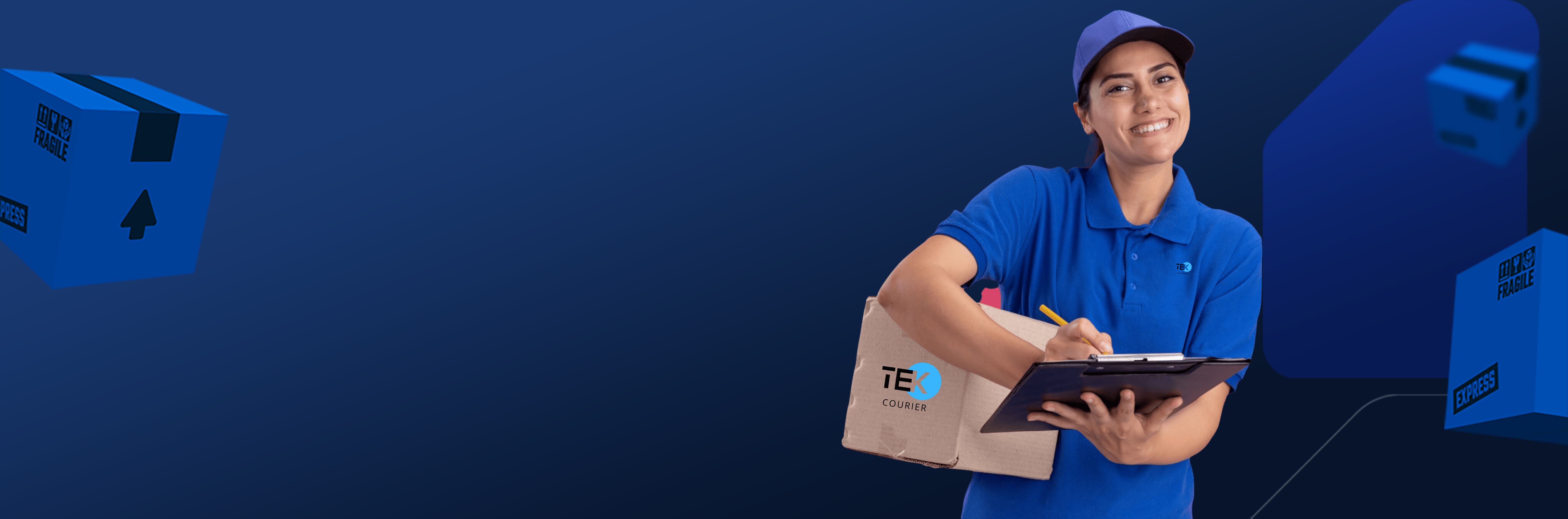 A person passing a package to another person