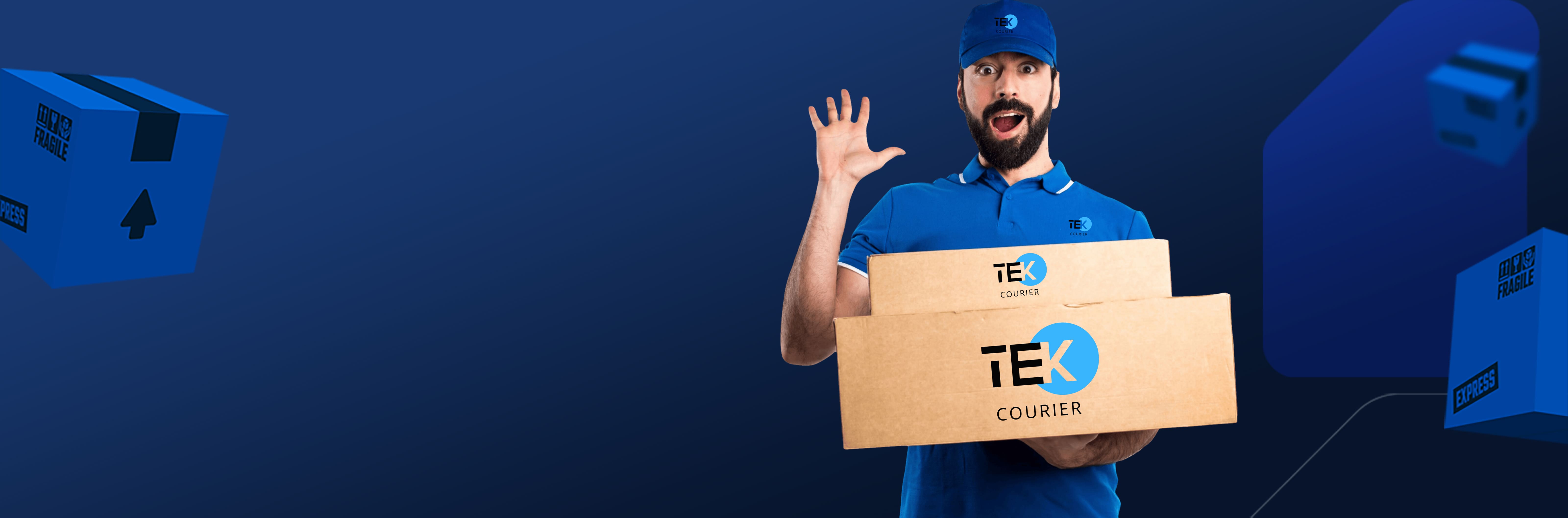 A person passing a package to another person